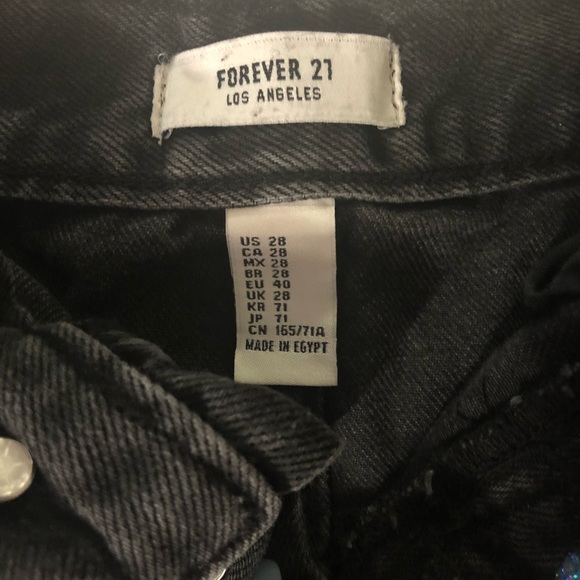 Black Denim Mini Skirt - Picture 3 of 3